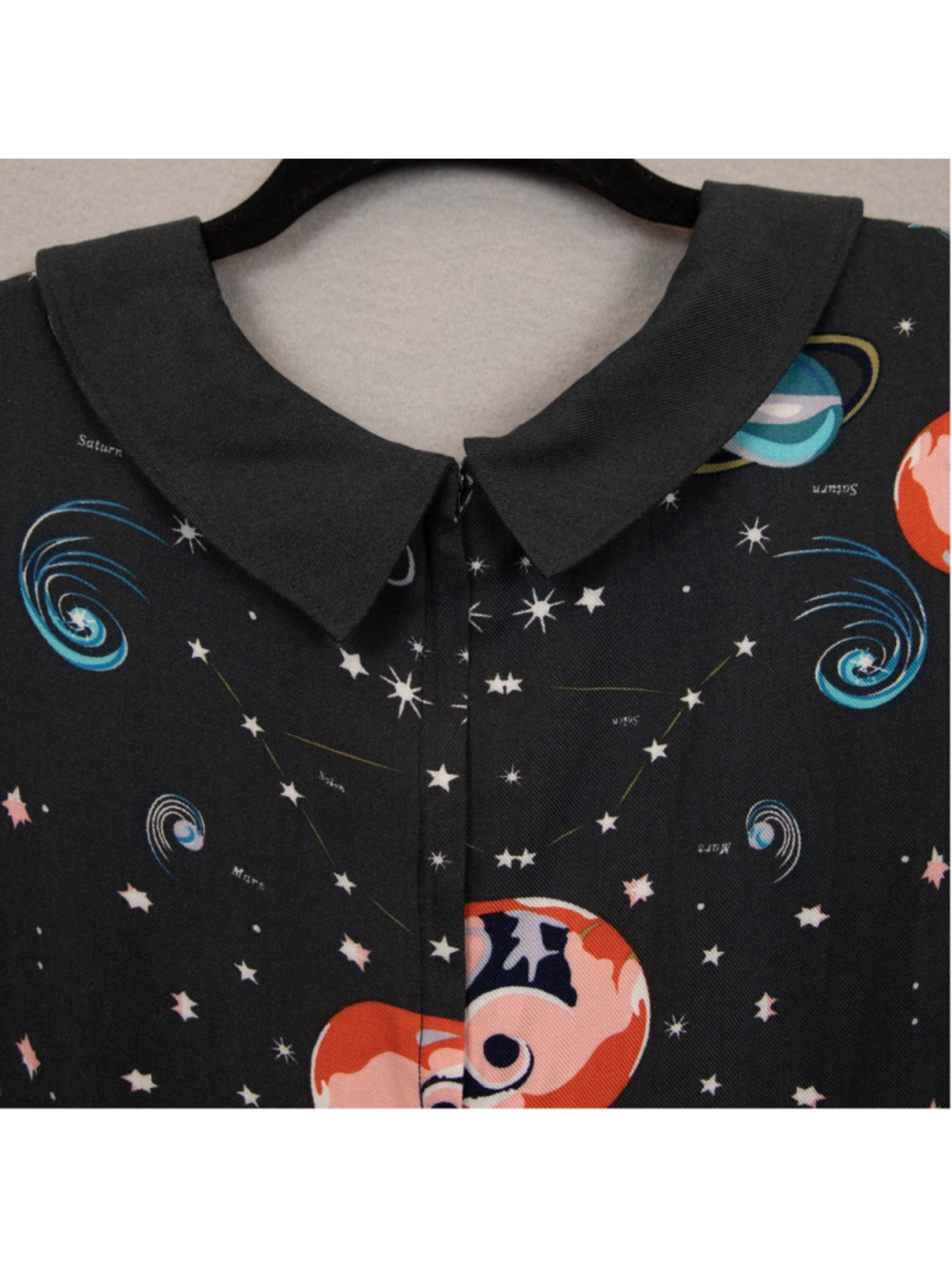 ModCloth grey planet print shift dress-S - Picture 5 of 6